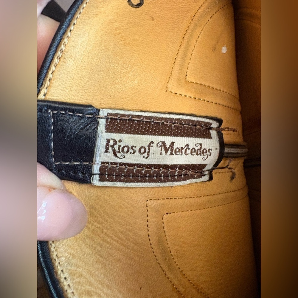 Rios of Mercedes Black Leather Western Heeled Boots - Picture 9 of 12